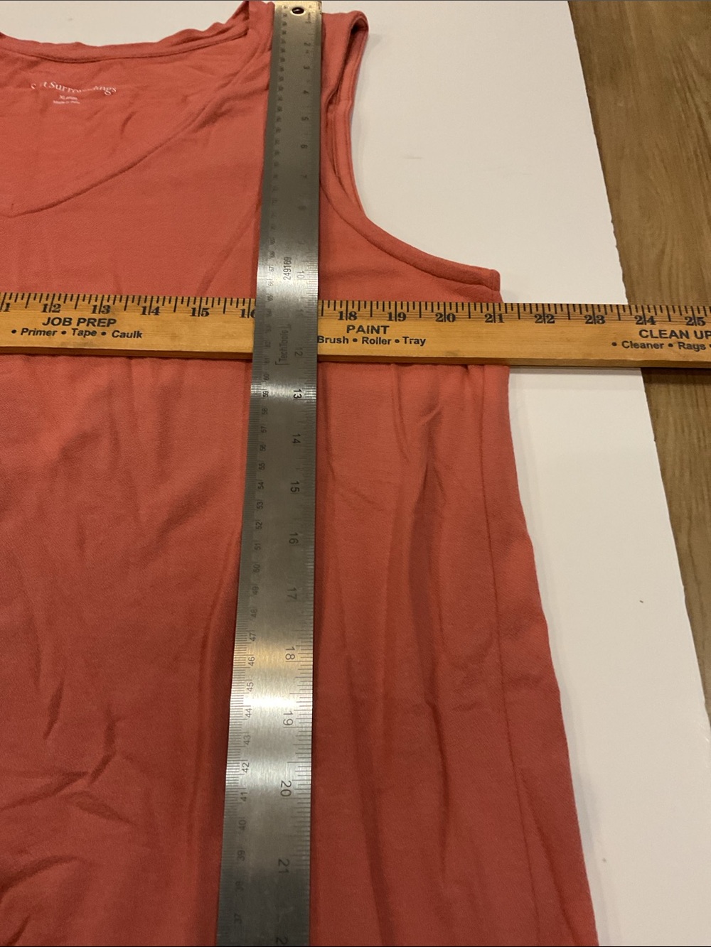 Soft Surroundings Olive & Coral Pink V‑Neck Tunic Tanks | Size XL (NWT Set of 2) - Picture 15 of 16